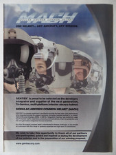 2/2008 PUB GENTEX MACH AIRCREW COMMON HELMET CASQUE AVIATION ORIGINAL AD