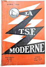LA TSF MODERNE N°105 Avril 1929  ONDES COURTES  PHONOGRAPHES  ECLIPSE de Soleil
