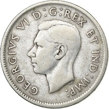 Canada, George VI, 25 Cents