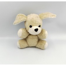 Ancienne peluche chien beige