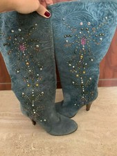 Bottes en daim et strass