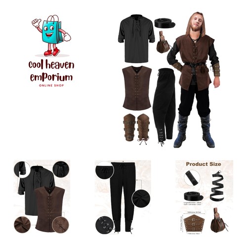 Pcs men renaissance costume - 6,