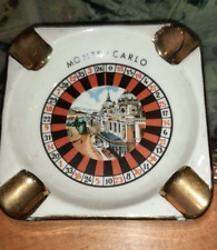 Sympa petit CENDRIER Porcelaine Limoges CASINO MONTE-CARLO MONACO Jeu roulette