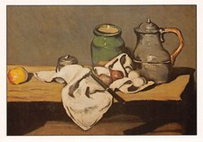 Postcard ART PAUL CEZANNE nature morte à la bouilloire d'étain