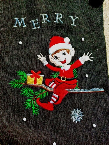 Little red shelf tree elf - red,