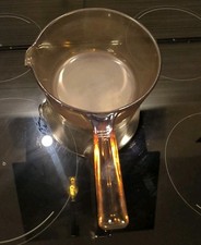 Ancienne Casserole En Verre fumé, Corning Vision, Bec Verseur, 1,5L