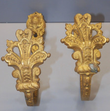 -BELLE PAIRE D'EMBRASSES ANCIENNES  en BRONZE déco RIDEAUX COLLECTION     D