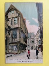 CPA Normandie ROUEN Rue St ROMAIN Passage de la COUR des COMPTE VIEILLES MAISONS