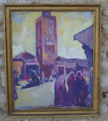 Marrakech huile sur - huile,