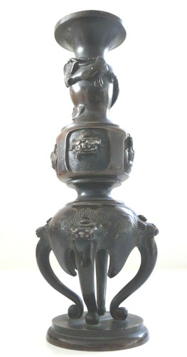 Ancien bougeoir bronze japon