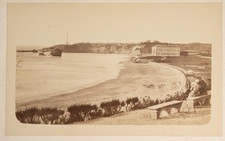 PHOTO Albumine	France	Biarritz la grande plage	13X22cm	1870