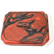 Rare Boîte Coffret Ancien Laque Japon Grue A LA MARQUISE DE SEVIGNE Chocolat PUB