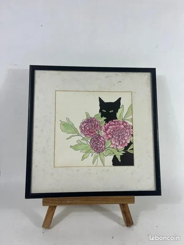 Chat pivoines sue - pivoines,
