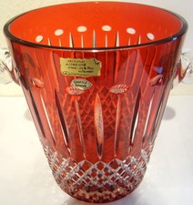 Superbe  seau à champagne en cristal de Lorraine hauteur 25 cm  #78#