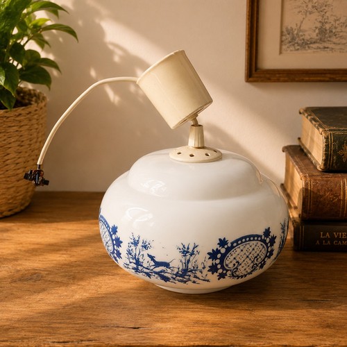 Suspension vintage opaline - suspension, en