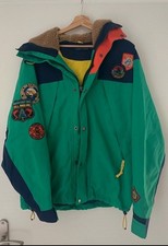 RARE POLO RALPH LAUREN SPORTSMAN Outdoors Patches Coat Jacket Size S Ski Fishing