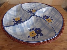 PLATE EN OSIER AVEC COUPELLE POUR APERO