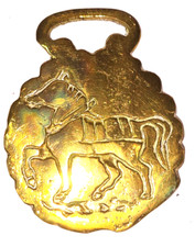 Horse Brass Médaillon Vintage