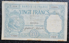 FRANCE - FRANCIA - FRENCH NOTE - BILLET DE 20 FRANCS BAYARD DU 28/8/1918.
