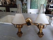 BELLE APPLIQUE DOUBLE MURALE MAIN NUBIEN JOHN DEVOLUY  ? 1950/60 BRONZE/OPALINE