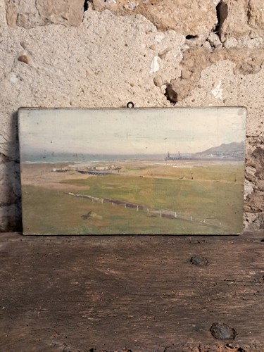 Tableau ancien huile toile - huile,