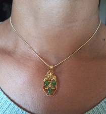 Collier Chaîne Pendentif En Plaqué Or