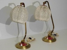 LAMPE D'APPOINT ANCIENNE ARTICULEE LA PAIRE 1950 SELECTO LAITON DOREE RARE BE