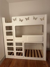 Lit triple superposé blanc