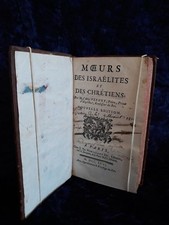 Moeurs des Israélites et des Chrétiens - Abbé Fleury 1766 Livre ancien XVIIIe