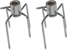 Onlyfire Chromé Brochettes à accrocher pic barbecue 2 pieces *NEUF*