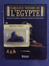 STATUETTE FIGURINE EGYPTIENNE RESINE SPHINX BELIER ATLAS SOUS BLISTER+ FASCICULE
