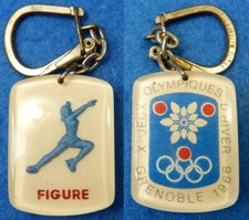 Porte-clés Bourbon - Jeux Olympiques d'Hiver / Grenoble 1968 - " FIGURE "