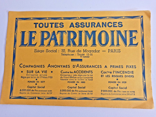 Buvard publicitaire ancien - publicitaire, le