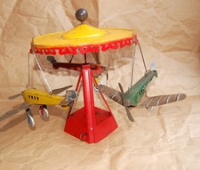 Manège tôle 3 avions JML vers 1930 (Joustra CIJ JEP arnold Bing Carette Lehmann)
