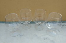 LOT DE 4 GRANDS  VERRES EN CRISTAL A DEGUSTATION FRENCH
