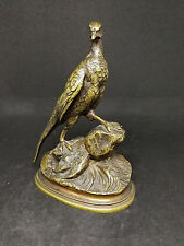 Jules MOIGNIEZ (1835-1894), Faisan sur un monticule, bronze signé H: 14.3 cm