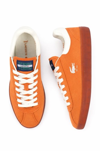 Baskets orange lacoste tennis - baskets,