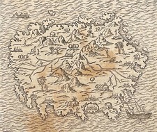 Inde île de Palimbotre d'après André Thevet (1504-1592) gravure 1575