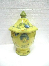 Petite potiche décorative en terre cuite vernissée 