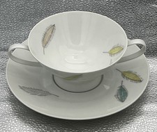 TASSE A BOUILLON PORCELAINE ALLEMANDE ROSENTHAL FORME 2000 DECOR HIDEPARK