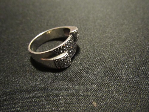 Art deco bague argent - -,