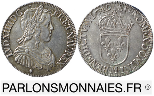 Demi écu louis xiv - demi, la