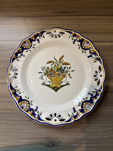Assiette motif fleuri vieux - motif,