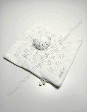 Doudou Plat Carré Chat Blanc