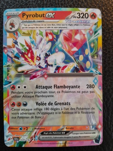 Carte pokémon pyrobut - pokémon, ex