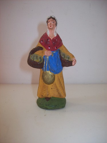 Santon terre cuite femme - terre,