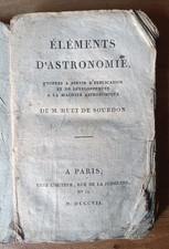éléments d'astronomie machine astronomique Huet de Sourodn 1807 -BO