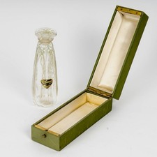 Flacon Cyclamen Coty Verre Vert René Lalique R.Lalique Glass Perfume Bottle