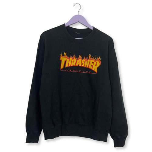 Sweatshirt trasher noir col - trasher,