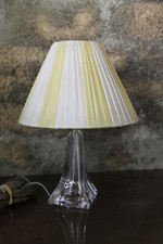 Lampe  cristal DAUM France et abat jour  câblage d origine 1960